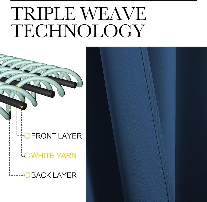 NICETOWN RV Blackout Curtains for Camper Windows, Moroccan Blue, Short Blackout - Image 3