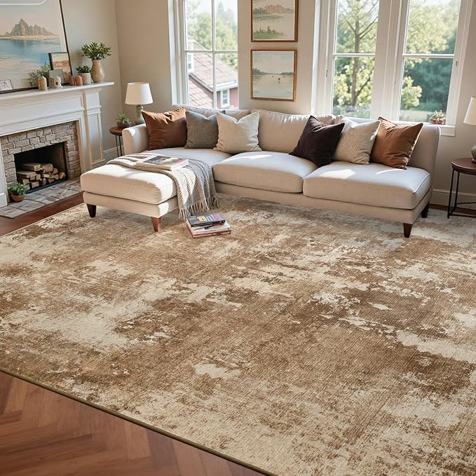 8x10 Ft Large Area Rugs for Living Room, Soft Non-Slip Washable Rugs Modern by Cuzwlovita