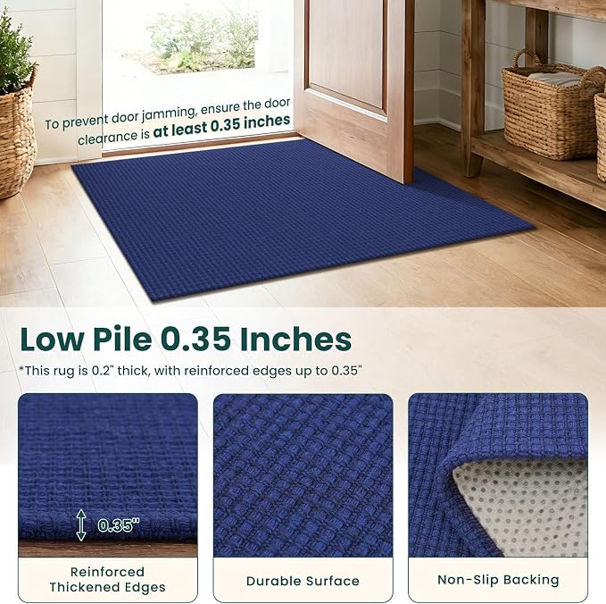 KOZYFLY 3x6 Washable Runner Rug, Non Slip Wide Runners - Image 4