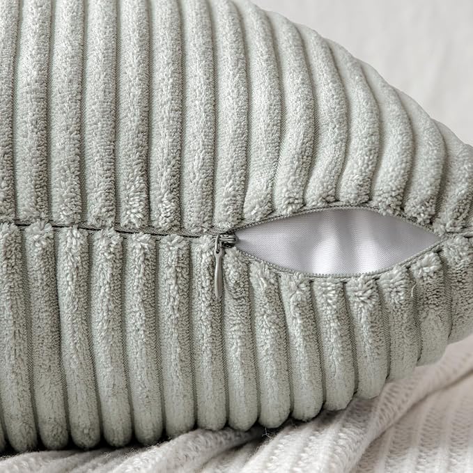 MIULEE Silver Grey Decorative Throw Pillow Covers 20x20 Inch - Image 3