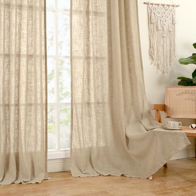 Brown Linen Curtains 72 inches Long - Image 9