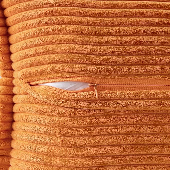MIULEE Fall Burnt Orange Decorative Throw Pillow Covers 18x18 Inch 2 Pack | - Image 3