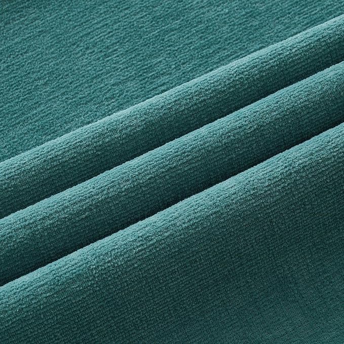 MIULEE Teal Chenille Couch Throw Pillow Covers, 16x16 | Set of 2, Soft Coastal - Image 5