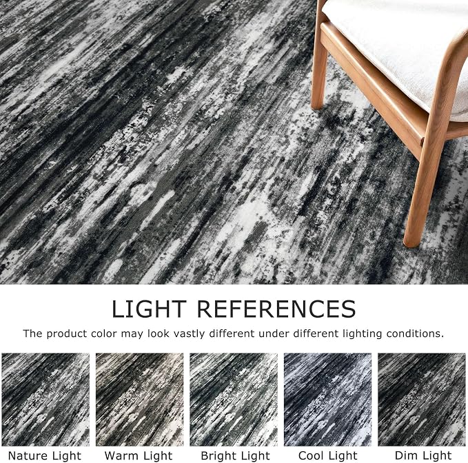 KOZYFLY Modern Abstract Washable Rug Runner 2.6x16 Hallway Rug Runner Non-Slip - Image 4