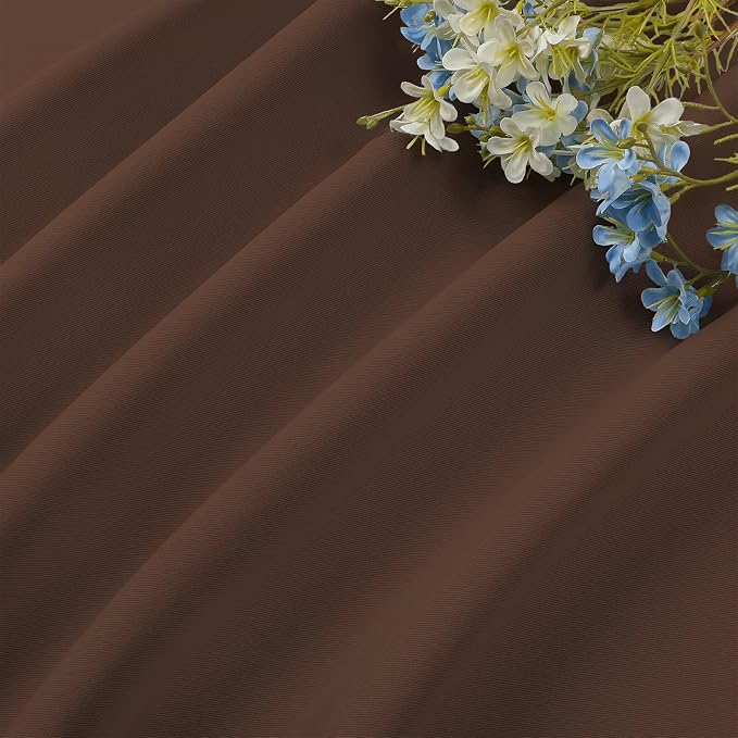 CUCRAF Brown Blackout Curtains 54 inch Length 2 Panels Set, Rod Pocket Room - Image 7