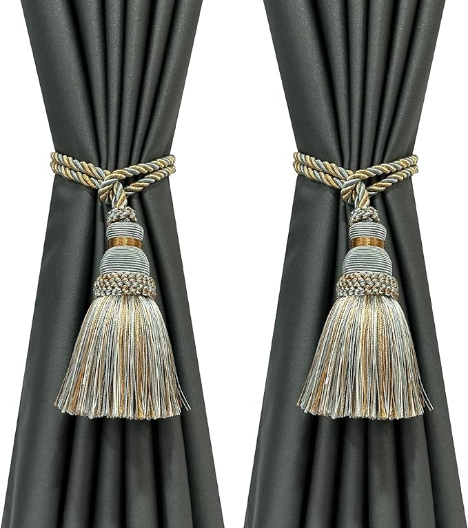 Fenghuangwu 6 Pack Curtain Tie Backs Rope Tassels - Image 4