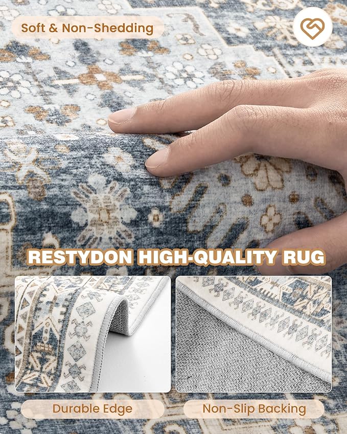 Runner Rug 2x8 Runners for Hallways Non Slip Washable, Low Pile Soft Hallway - Image 7