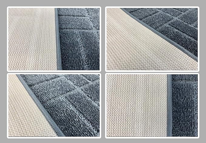 13 Ft Charcoal Hallway Runner Rug Non Slip Washable, Kitchen Entryway | Custom - Image 6