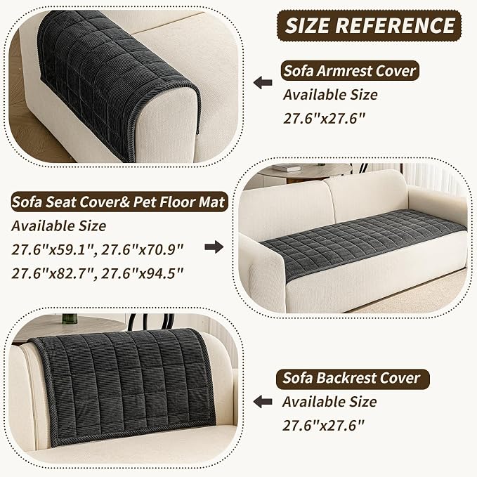 Couch Covers for Dogs Washable, Non Slip Couch Covers for Loveseat Sofa Pet - Image 3