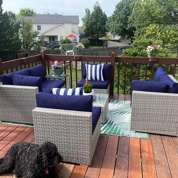 Sqodok Outdoor Cushion Covers 24x22 inch, Wicker Chair - Image 7