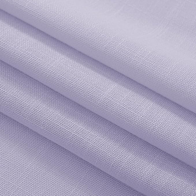 Lavender Semi Sheer Linen Purple Curtains 120 Inches Extra Long Ceiling to Floor - Image 7
