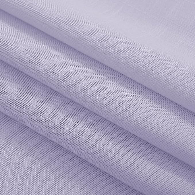 Lavender Purple Linen Curtains 84 Inch Length 2 Panels Set - Image 7