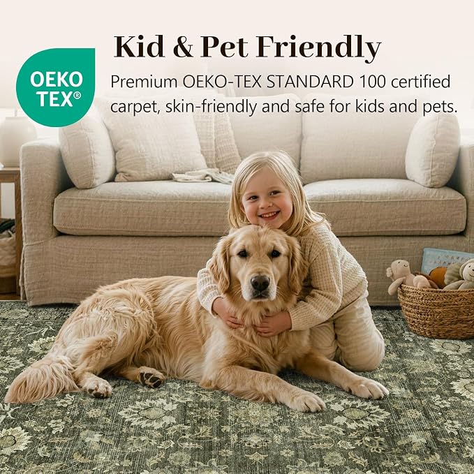 6x9 Ft Large Area Rugs for Living Room, Soft Non-Slip Machine Washable Rug - Image 6