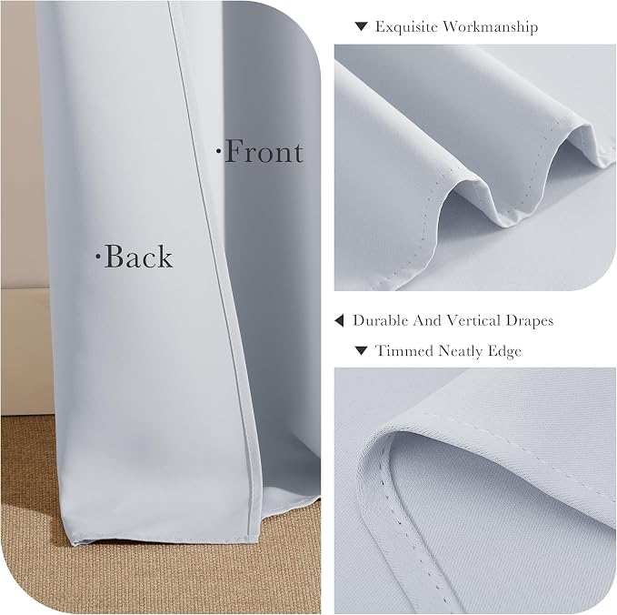 PONY DANCE Blackout Curtains Thermal Insulated Window Treatment Panels Room - Image 6