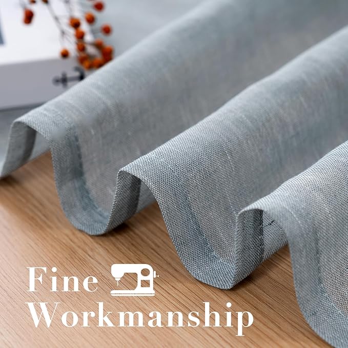 H.VERSAILTEX Linen Curtains Flax Linen Blended Curtain Panels - Image 6