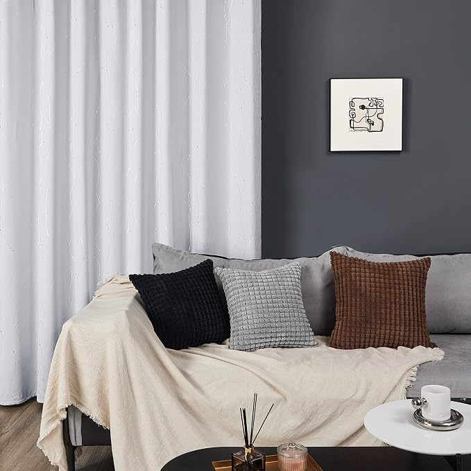 Deconovo Bedroom Curtains, Light Darkening Drapes, Thermal Insulated Soundproof - Image 3