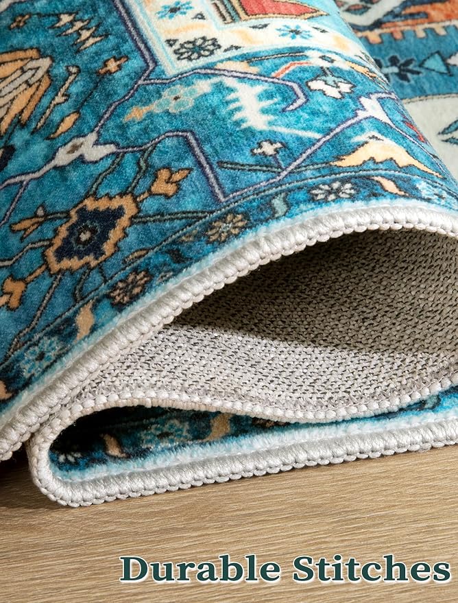 SERISSA 2x6 Washable Non Slip Boho Runner Rug - Image 8