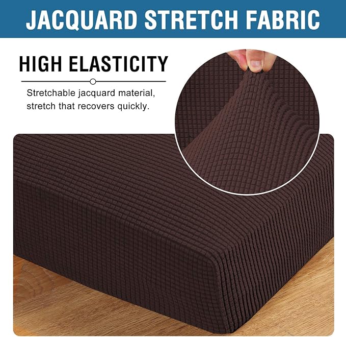 H.VERSAILTEX Stretch Couch Cushion Covers Individual Seat Sofa Chair Slipcovers - Image 4