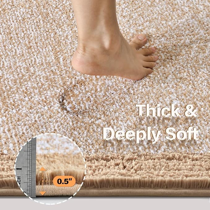 70x24 Long Bathroom Rugs Washable Non Slip, Soft Absorbent Quick Dry Mats - Image 4