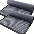 OLANLY 2-Pack Front Door Mats 33x21, Waterproof Heavy-Duty Doormats | Light Gray by OLANLY