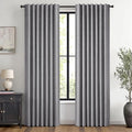 MIULEE 100% Blackout Linen Curtains 42 x 84 Inch Glacier Gray 2 Panels | by MIULEE