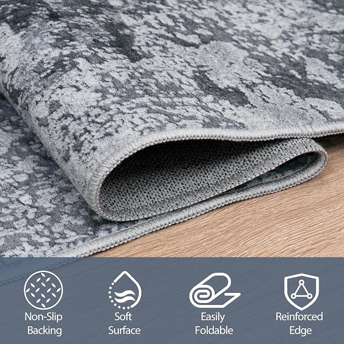 Runner Rug for Hallways Kitchen 2'6"x8' Washable Non Slip: Carpet Non Skid 8ft - Image 4