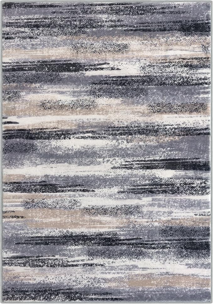 Lansny Modern Abstract Small Area Rug Indoor 3x5 Washable Rug Non-Slip Soft - Image 9
