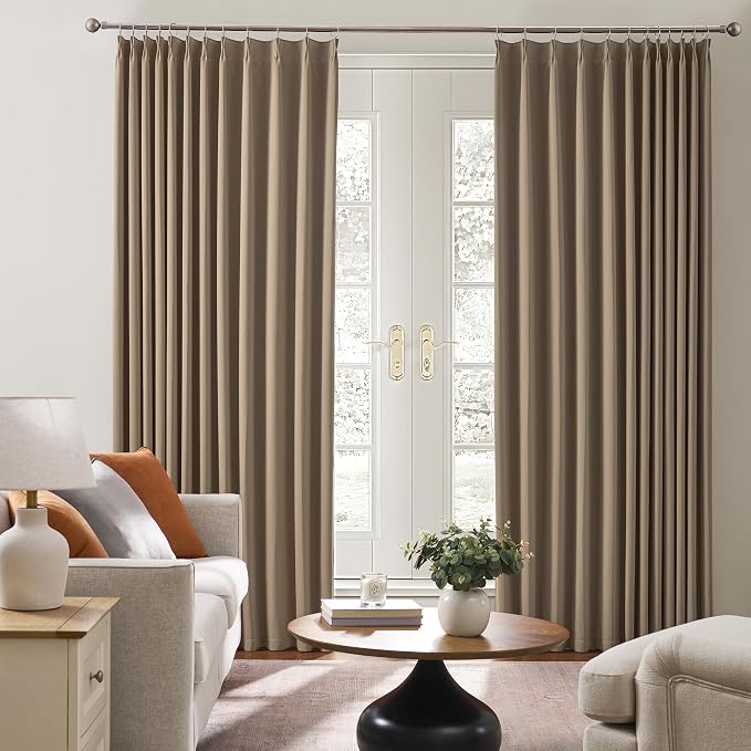 Pinch Pleated Blackout Curtains 102 Inch Long 2 Panels - Image 4
