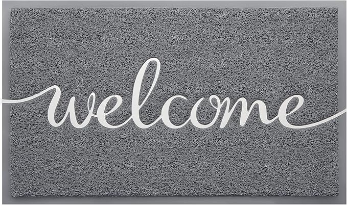 Door Mat, Welcome Mat Low Profile Floor Mat Front Doormat Indoor and Outdoor by BeneathYourFeet