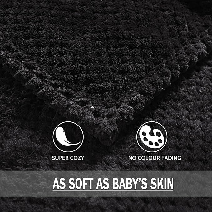 Exclusivo Mezcla Fleece Bed Blanket Twin Size, Super Soft and Warm Blankets - Image 8