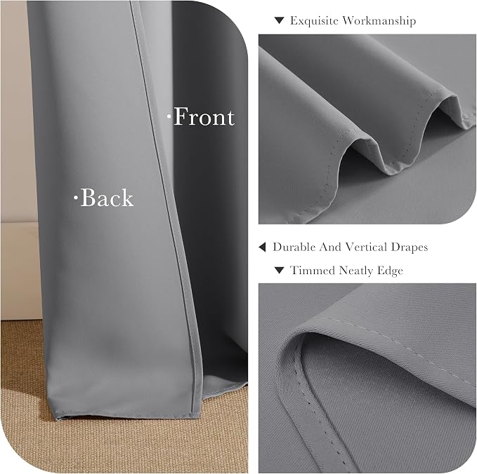 PONY DANCE Blackout Window Curtains Set - 42 W x 72 Inches L - Image 6