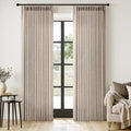 MIULEE Pinch Pleated Thick Linen Curtains 84 Inches Long 2 Panels by MIULEE