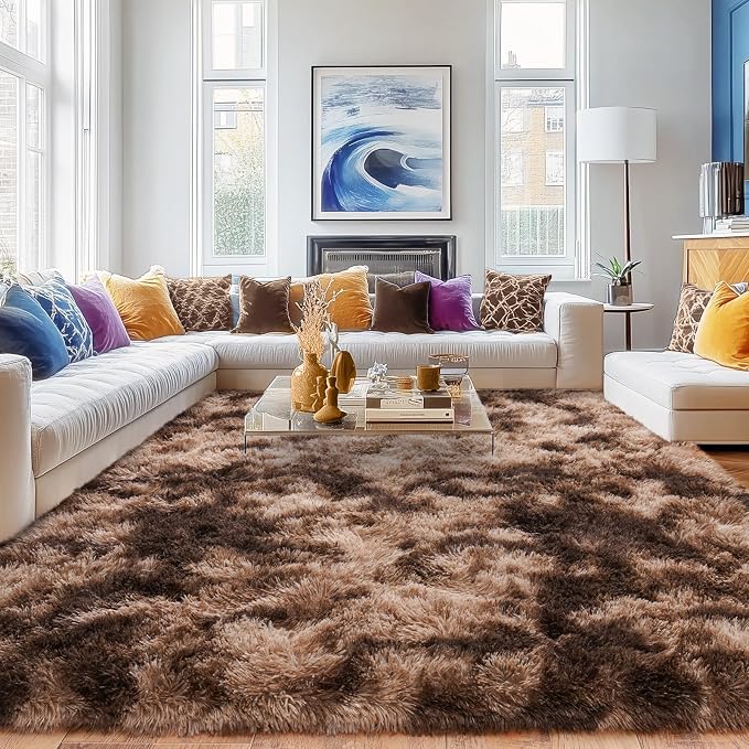 Rugs for Living Room 6x9, Soft Shaggy Modern Shag Area Rug for Bedroom - Image 2