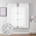 Lecloud Leia 2 Panels Sheer White Curtains 63 Inch Length by Lecloud
