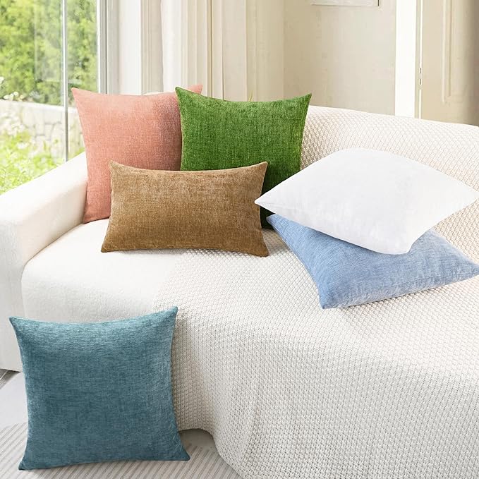 CaliTime Decorative Couch Throw Pillow Covers 26 X 16 Inches Smoke Blue | Pack - Image 4