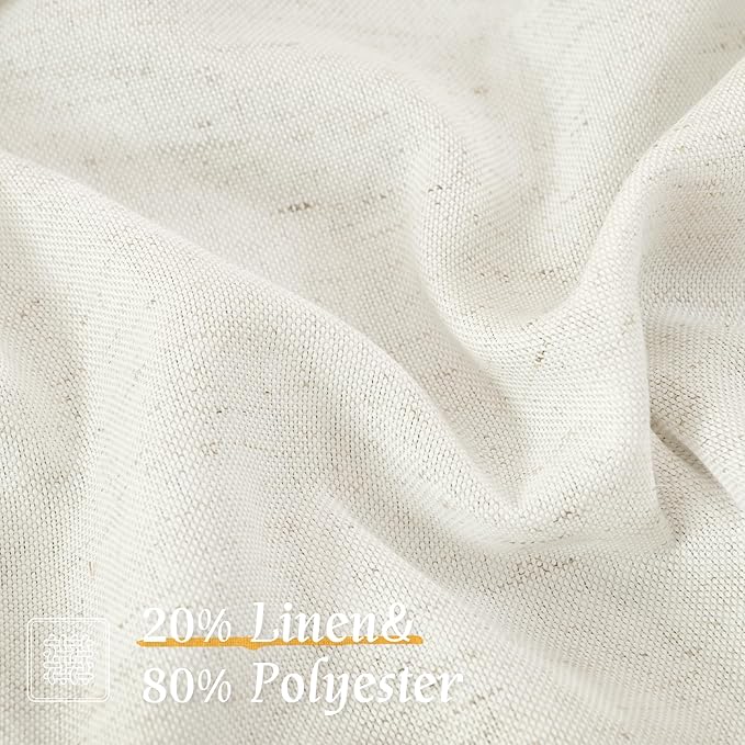 LAMIT Natural Ivory Linen Curtains - Image 2
