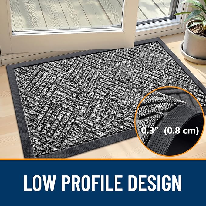 OLANLY Front Door Mat Outside Entrance, Waterproof Heavy-Duty Doormat | 29.5x17 - Image 6