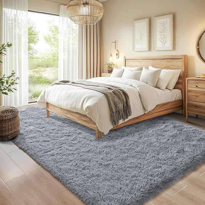 Chicrug Soft Area Rugs for Bedroom Living Room Plush Fluffy Rug 4x6 Feet - Image 4