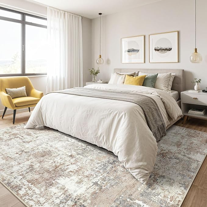 LOONGRUG 8x10 Area Rugs Washable Large Neutral Modern Living Room Rug | - Image 4