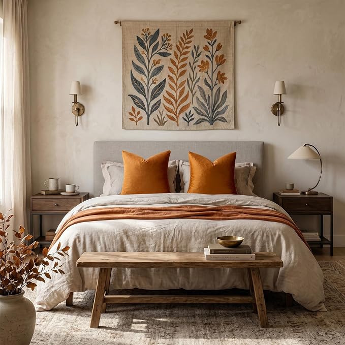 GIGIZAZA Orange Velvet Pillow Covers 20x20 Decorative Pillows Pack of 2 | Throw - Image 7