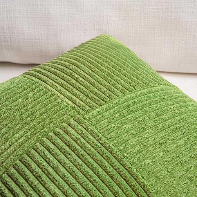 Fancy Homi Set of 2 Lime Green Samll Decorative Throw Pillow Covers 14x14 Inch - Image 3
