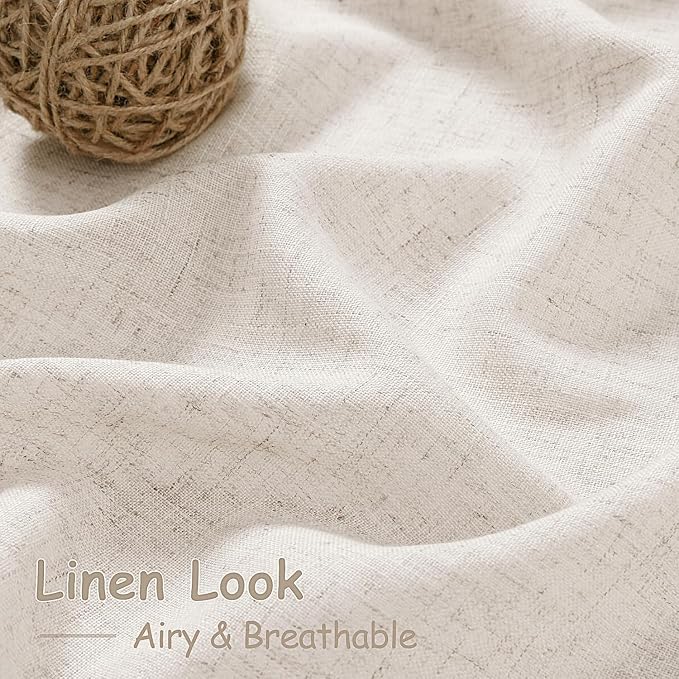 Extra Long Linen Curtains 108 Inches Long 2 Panels Set - Image 5