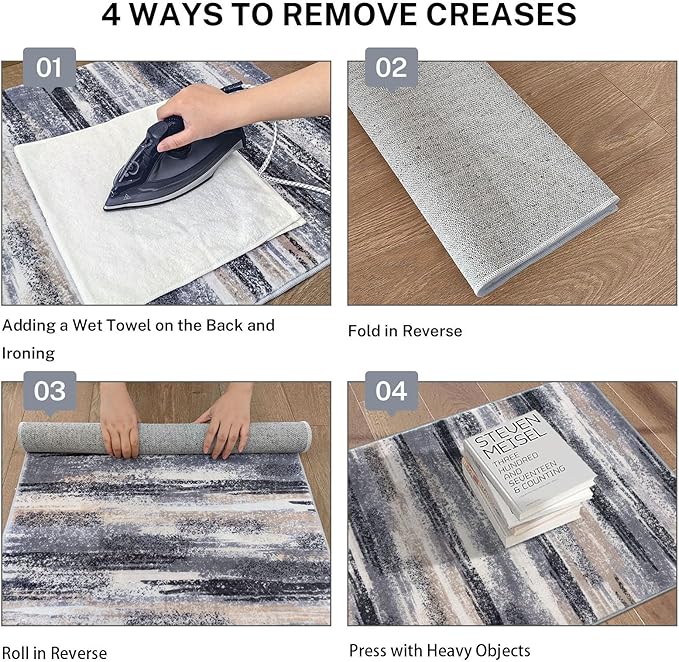 Lansny Modern Abstract Runner Rug 2.6x8 - Image 4