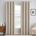 MIULEE 90 Inches Linen Textured Curtains by MIULEE