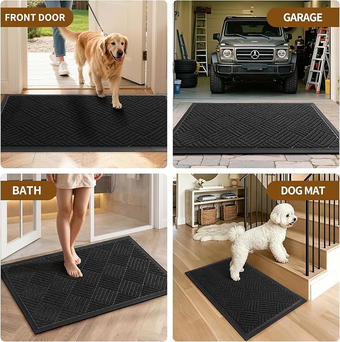 Front Door Mat, Heavy Duty Waterproof Doormat 47.5"x35.5", Stain Fade Resistant - Image 8