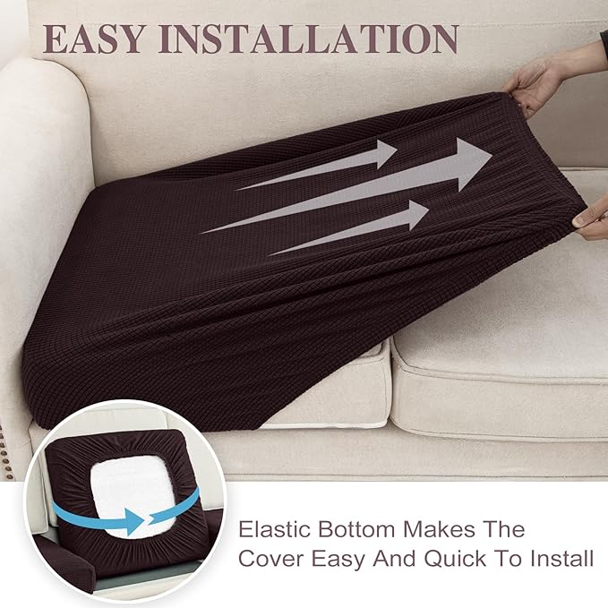 Couch Cushion Cover Seat Cushion Cover Stretch Armchair Cover Separate - Image 5