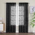 Furman Sheer Black Curtains 84 inches Long by OWENIE