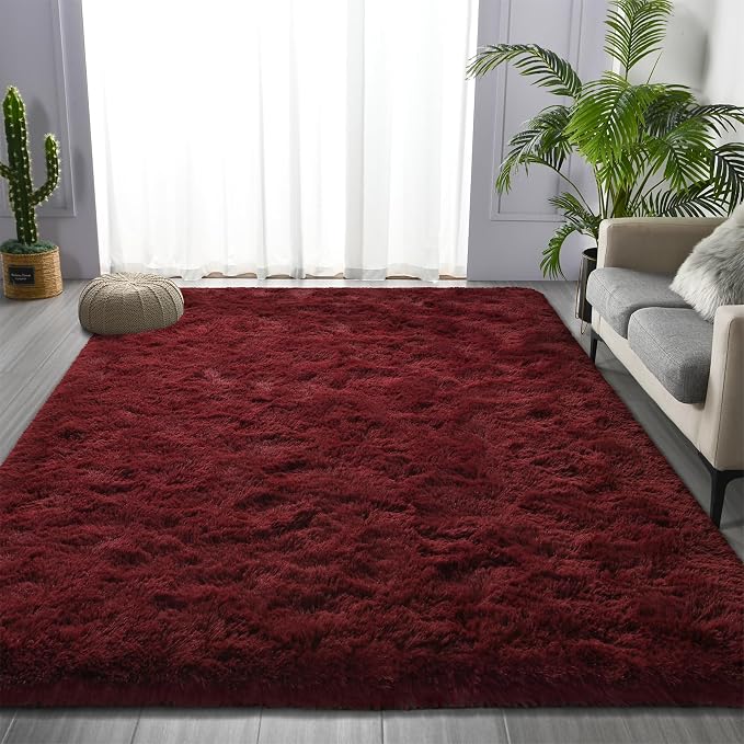 Deerhoo Large Shag Area Rugs 9 x 12, Plush Fuzzy Rugs - Image 3
