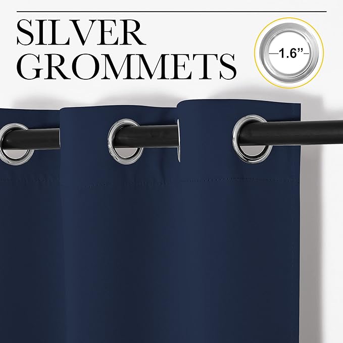 NICETOWN Blackout Draperies Curtains, 1 Pair, 42 x 78 inches, All Season - Image 3