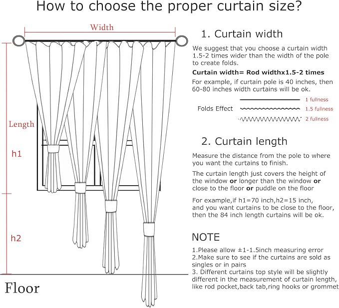 Vision Home Sand Pinch Pleated Full Blackout Curtains Linen Blended Room - Image 6